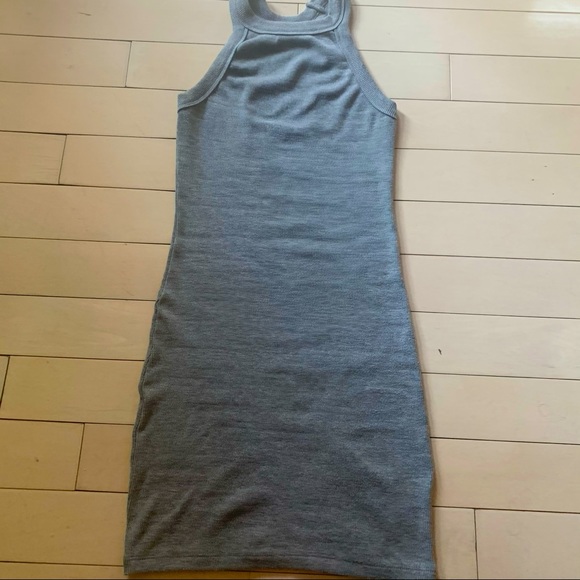 Race back halter ribbed mini dress - Picture 1 of 6